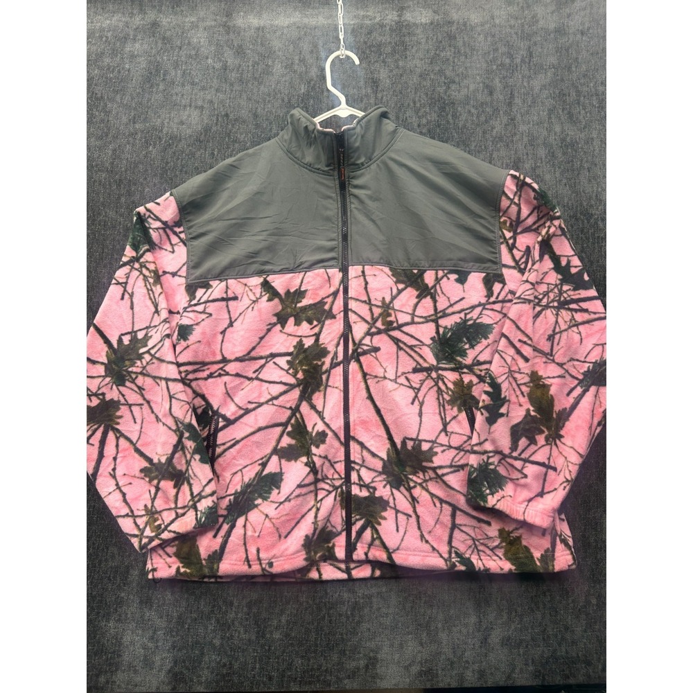 Trail Crest Jacket Women 4XL Pink Black Camo Fleece Full Zip Pockets Long Sleeve